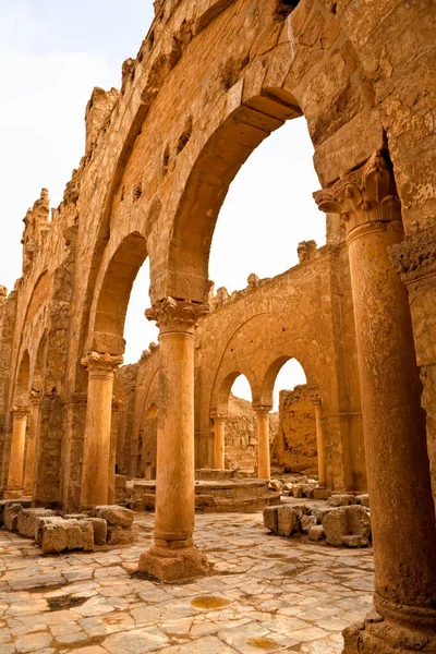 Basilica ruins Resafa叙利亚 — 图库照片