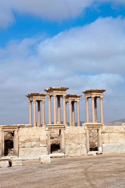 Palmyra Tetrapylon Syrien — Stockfoto