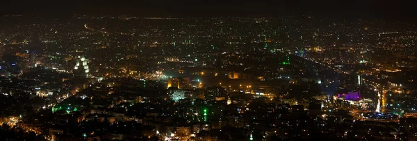 ダマスカスの夜のパノラマシリア — ストック写真