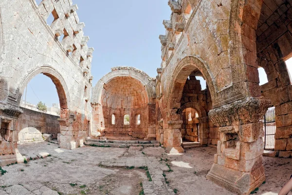Iyi Korunmuş Suriye Bizans Dini Binadan Nef Katedrali Biridir — Stok fotoğraf