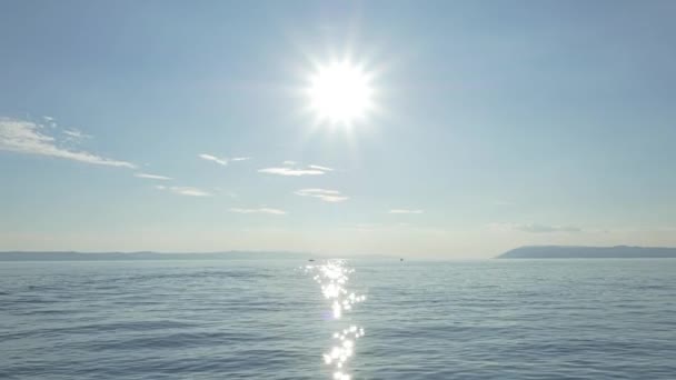 Letecký Pohled Západ Slunce Tucepi Jaderské Pobřeží Chorvatska — Stock video