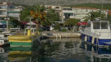 TUCEPI, CROATIA - September 20, 2020 Departure from the small town port Tucepi on a sunny day at the Adriatic coast