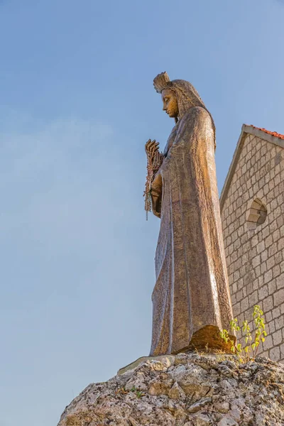 Sinj Kroatien August 2017 Unsere Dame Von Sinj Statue Wacht — Stockfoto