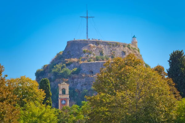 Corfu Greece September 2019 Old Venetian Fortress Built Artificial Islet — Stock Photo, Image
