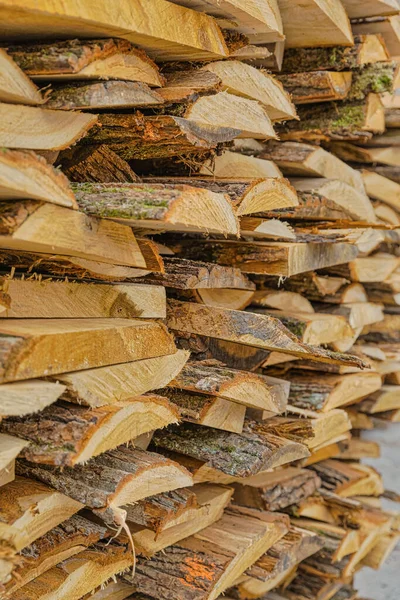 Hromaděné Polotovary Dřeva Pilařské Přírodní Průmyslové Zázemí — Stock fotografie