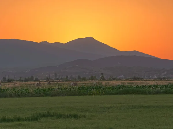 Beautiful Landscape Fields Countryside Sinj Croatia Sunset —  Fotos de Stock