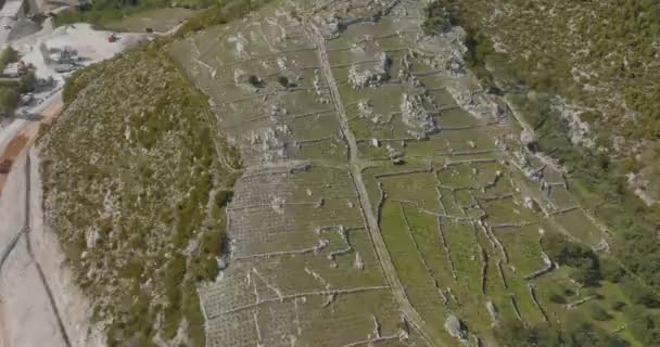 Traditional Mediterranean Vineyards Hills Peljesac Peninsula Ston Village Prapratno Croatia — Stockvideo