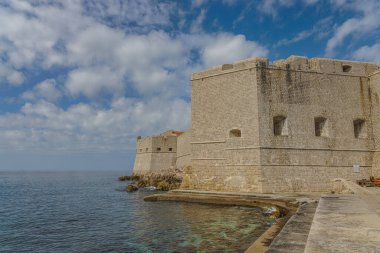 Porporela breakwater in front of the St. John Fortress in the Dubrovnik old city in Croatia, Europe