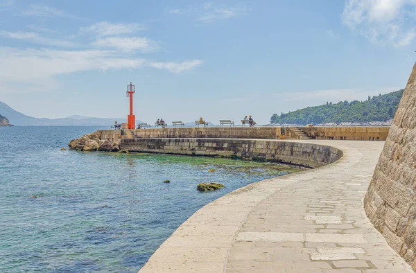 Porporela Breakwater Front John Fortress Dubrovnik Old City Croatia Europe — Stock Photo, Image