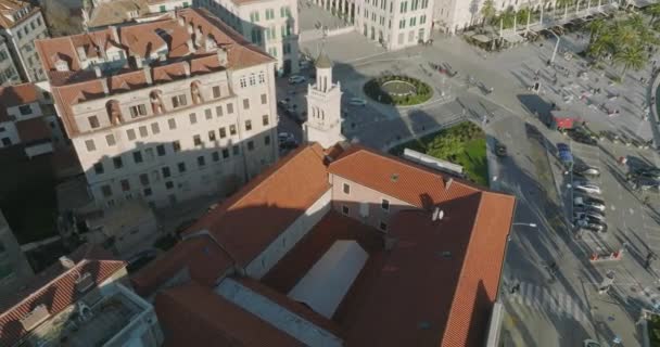 Split Croatie Janvier 2022 Vidéo Aérienne Autour Église Monastère Saint — Video