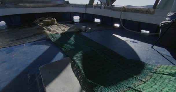Bateau Pêche Part Port Rogoznica Croatie — Video
