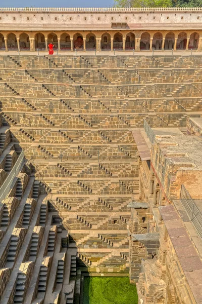 Abhaneri India March 2018 View Giant Ancient Chand Baori Stepwell — 图库照片
