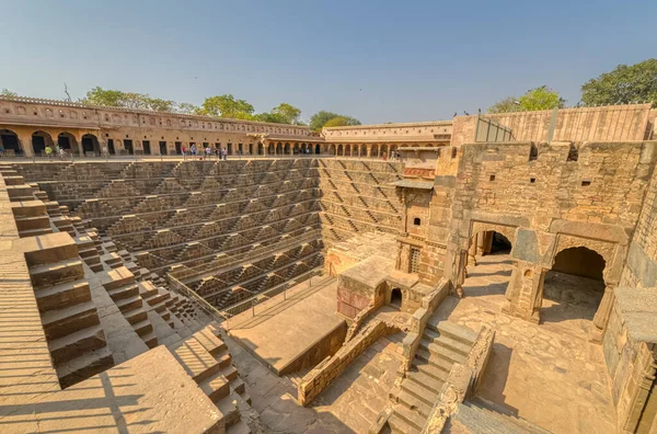 Abhaneri India March 2018 View Giant Ancient Chand Baori Stepwell — 图库照片