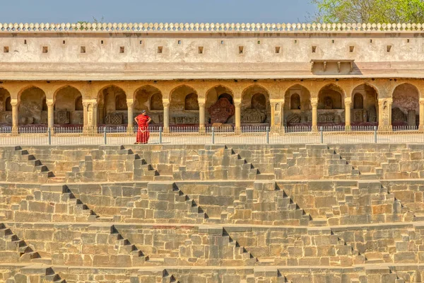 Abhaneri India Marzo 2018 Una Vista Del Gigante Chand Baori — Foto de Stock