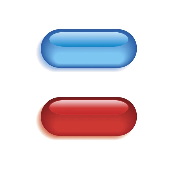 赤と青のボタン ベクターグラフィックス
