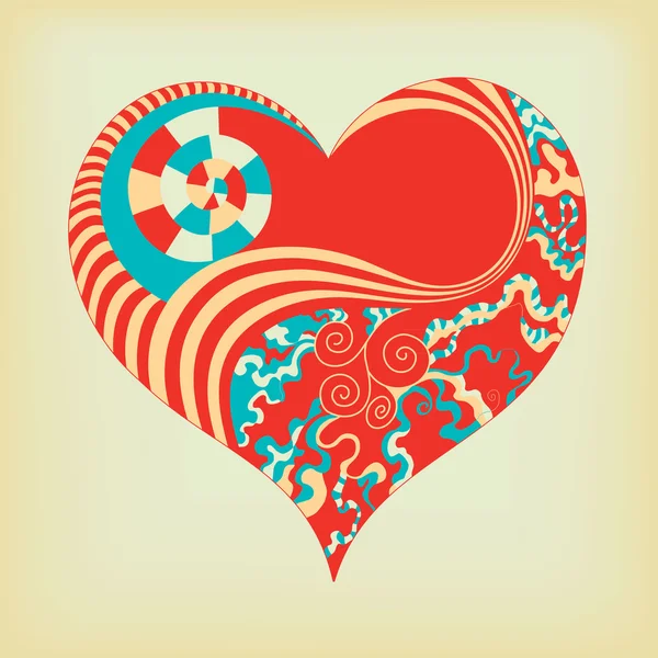 Corazón abstracto — Vector de stock