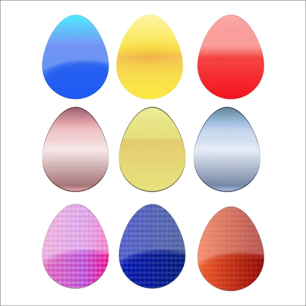 Easter eggs on white background — Stock Vector