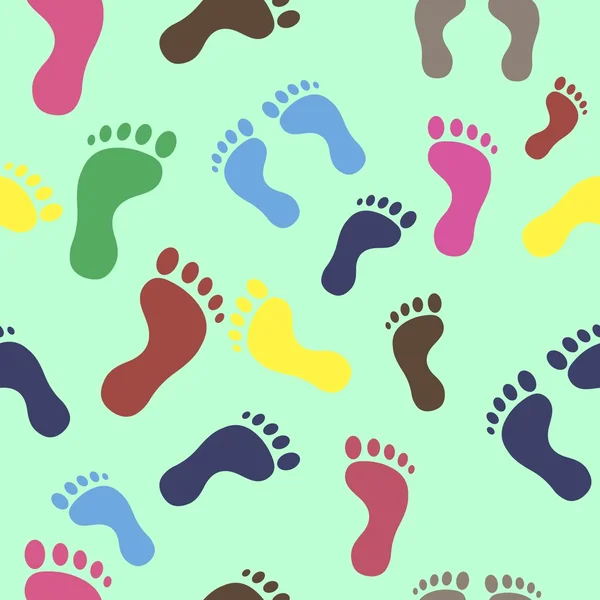 Tekstura kolorowe śladów stóp — Wektor stockowy