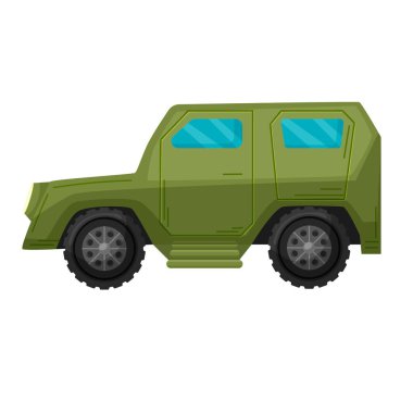 Zırhlı araç. Askeri teçhizatla vektör çizimi. Nesne beyaz bir arkaplanda izole edilmiştir. - Savaş. Ordu. Tasarımın için..