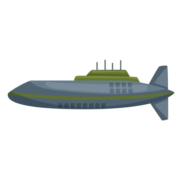 潜水艦。軍用装備のベクトルイラスト。オブジェクトは白い背景に隔離されています。戦争だ。陸軍だ。デザインのために. — ストックベクタ