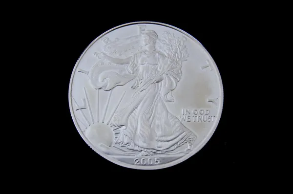 Δολάριο κέρμα αετός ασήμι, ΗΠΑ. — Φωτογραφία Αρχείου