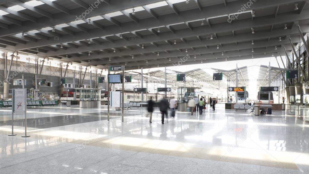 Railway station hall