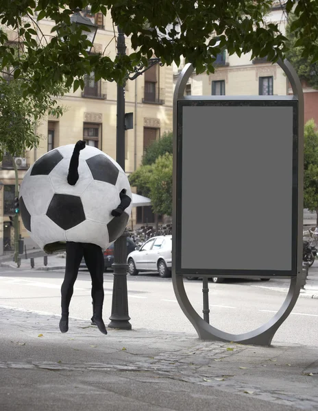 Soccer ball förklädnad — Stockfoto
