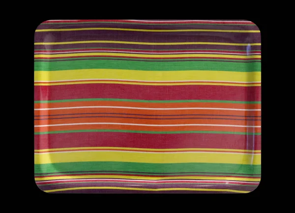 Colorful tray isolated on black — Stock Photo, Image