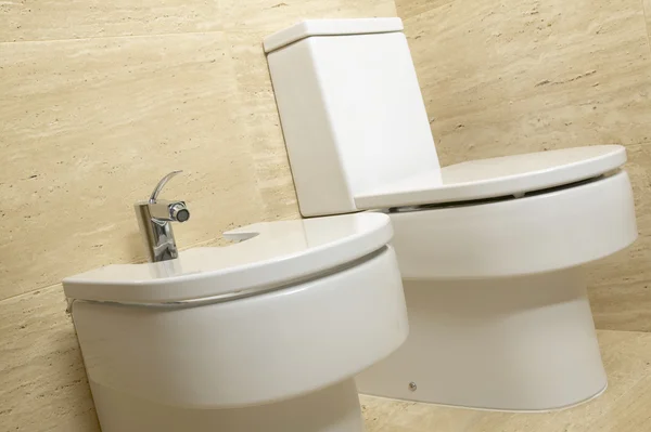 Toilet en bidet — Stockfoto