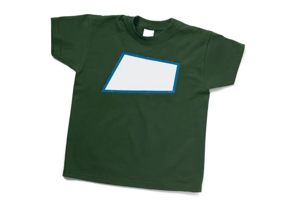 T-shirt verde isolada — Fotografia de Stock