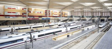 tren istasyonu ve platformlar