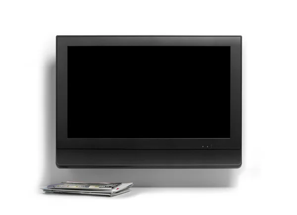 Tv on a wall — Stock Photo, Image