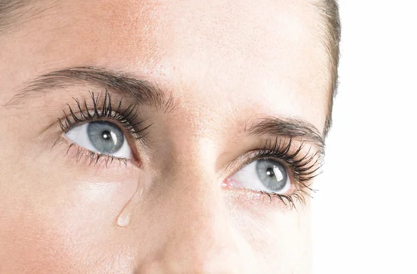 Женщина плачет — стоковое фото