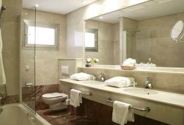 otel odası, banyo