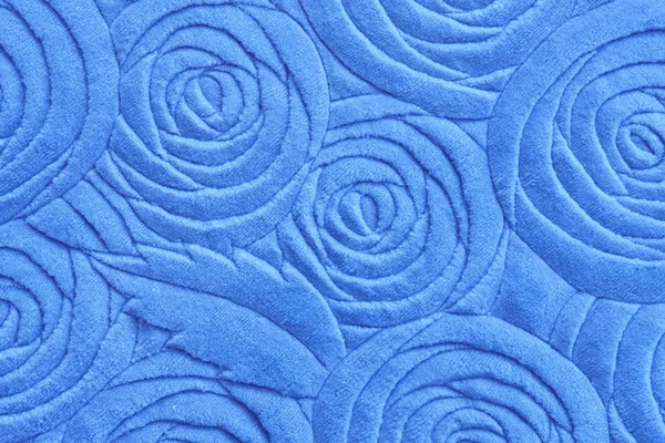 Toalha azul com padrão floral e textura — Fotografia de Stock