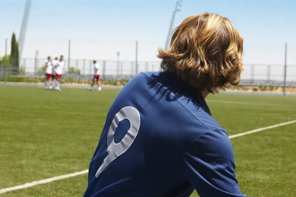 Giocatori dilettanti di calcio — Foto Stock