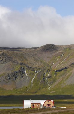 İzlanda. Snaefellnes Yarımadası. İle volkanik dağ manzara