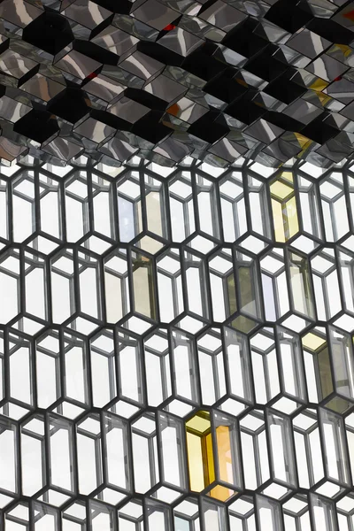 Iceland. Reykjavik. Harpa Concert Hall. Facade detail. — Stock Photo, Image