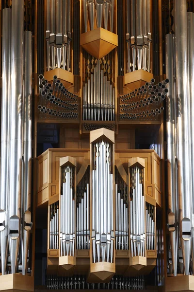 Islandia. Reykjavik. organy Hallgrímskirkja — Zdjęcie stockowe