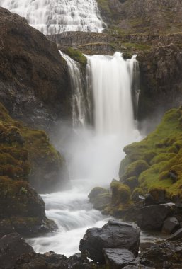 İzlanda. dynjandivogur koyu. fjallfoss Şelalesi.