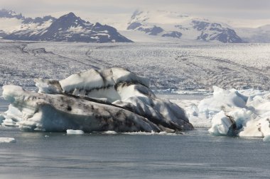 İzlanda. Güneydoğu bölgesi. jokulsarlon. buzdağı, göl ve buzul