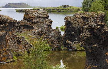 myvatn, İzlanda ve lav gölü oluşumları