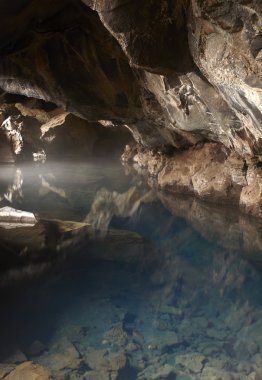sıcak su İzlanda ile mağara