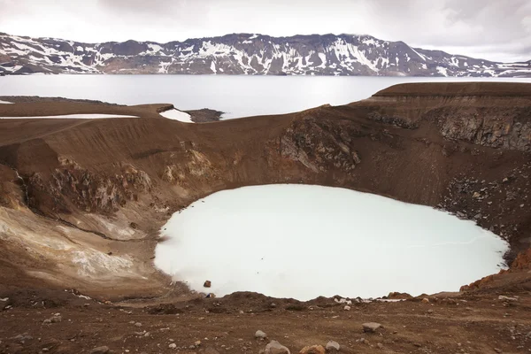 Askja i viti kratery w Islandii — Zdjęcie stockowe