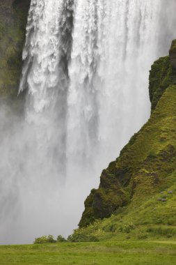 İzlanda 'da skogafoss şelalesi