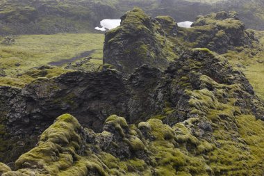 İzlanda. Güney bölgesi. lakagigar. volkanik manzara.
