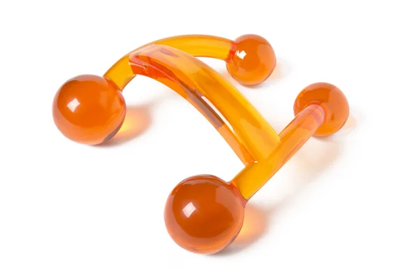 Orangefarbene Massagebälle aus Kunststoff — Stockfoto