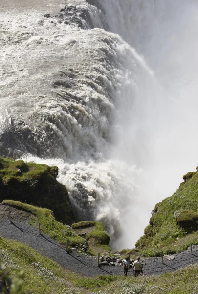 Island. södra området. Gyllene cirkeln. Gullfoss vattenfall. — Stockfoto