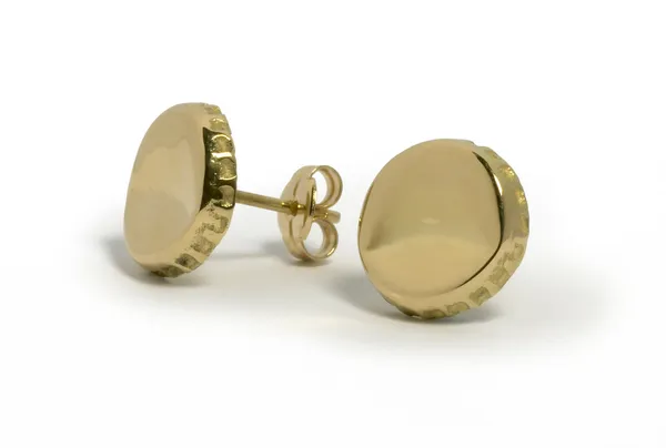 Gold Earrings — Stock Photo, Image