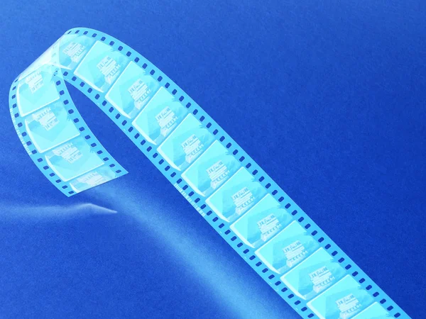 Negative film reel blue toned — Stock Photo, Image